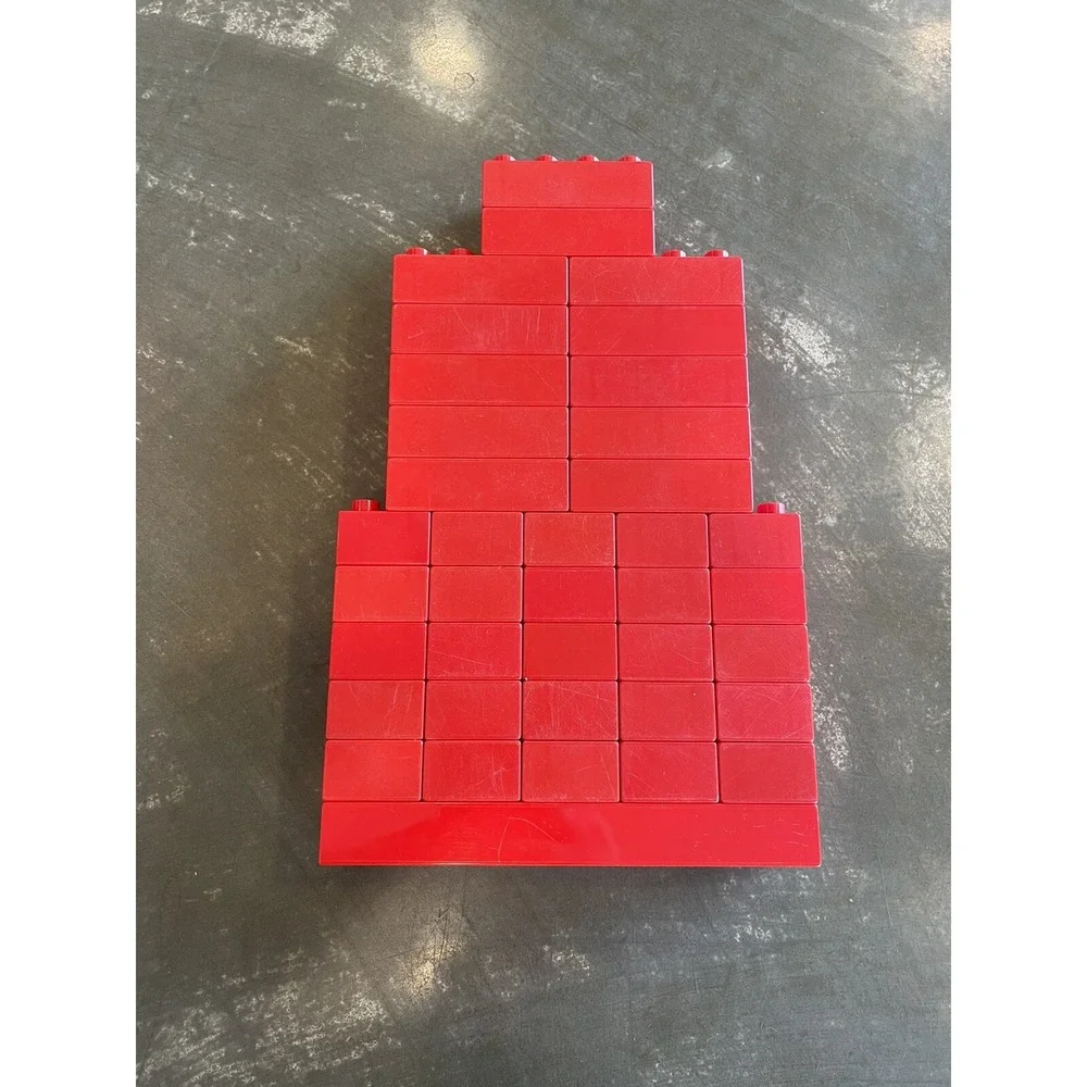 LEGO DUPLO Building Blocks 62pc Red Mixed Size Bulk Lot Toy STEM Preschool